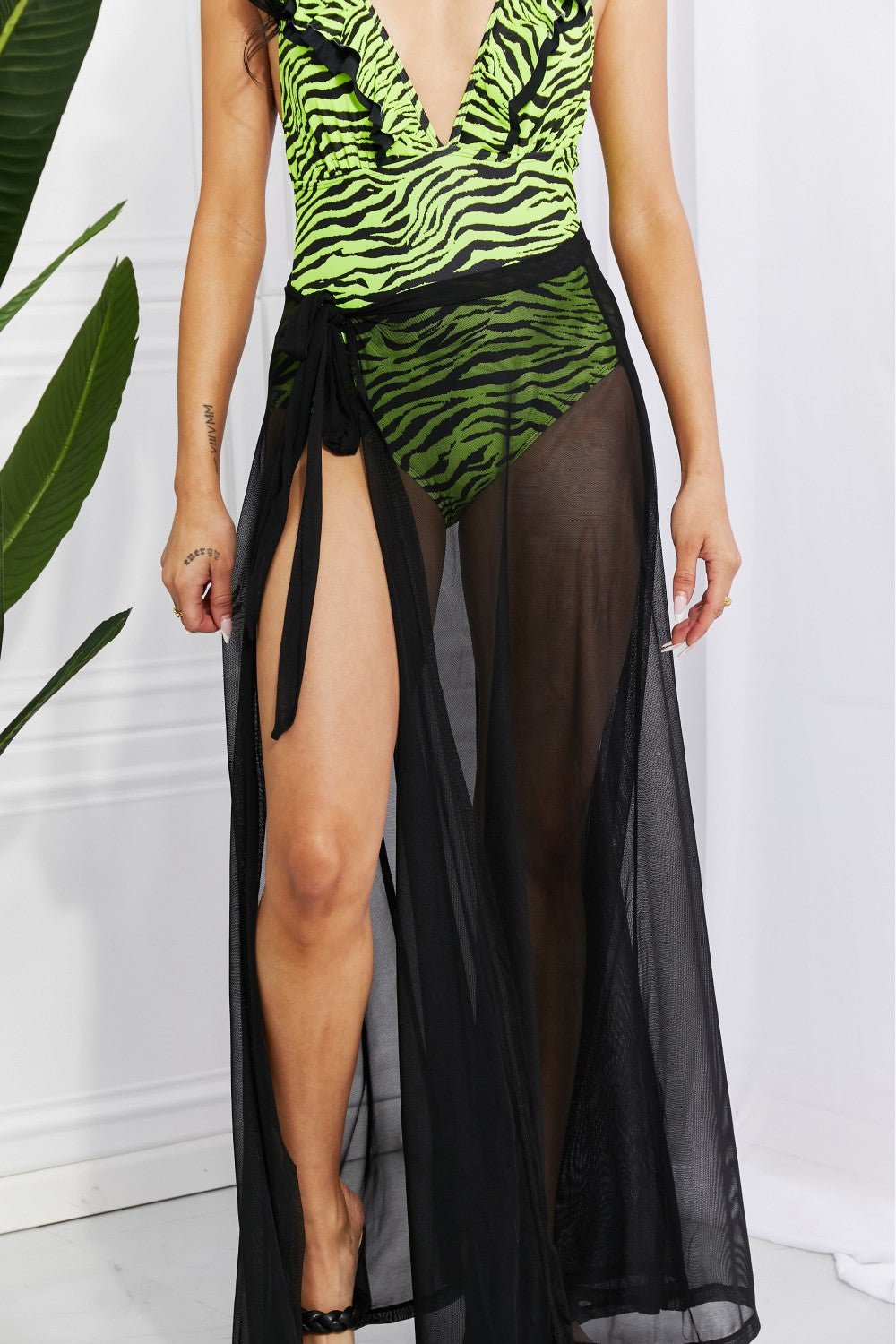 Marina West Swim Beach Is My Runway Mesh Wrap Maxi Cover - Up Skirt - GlamBee Fashion