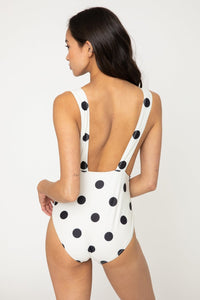 Thumbnail for Marina West Swim Beachy Keen Polka Dot Tied Plunge One - Piece Swimsuit - GlamBee Fashion