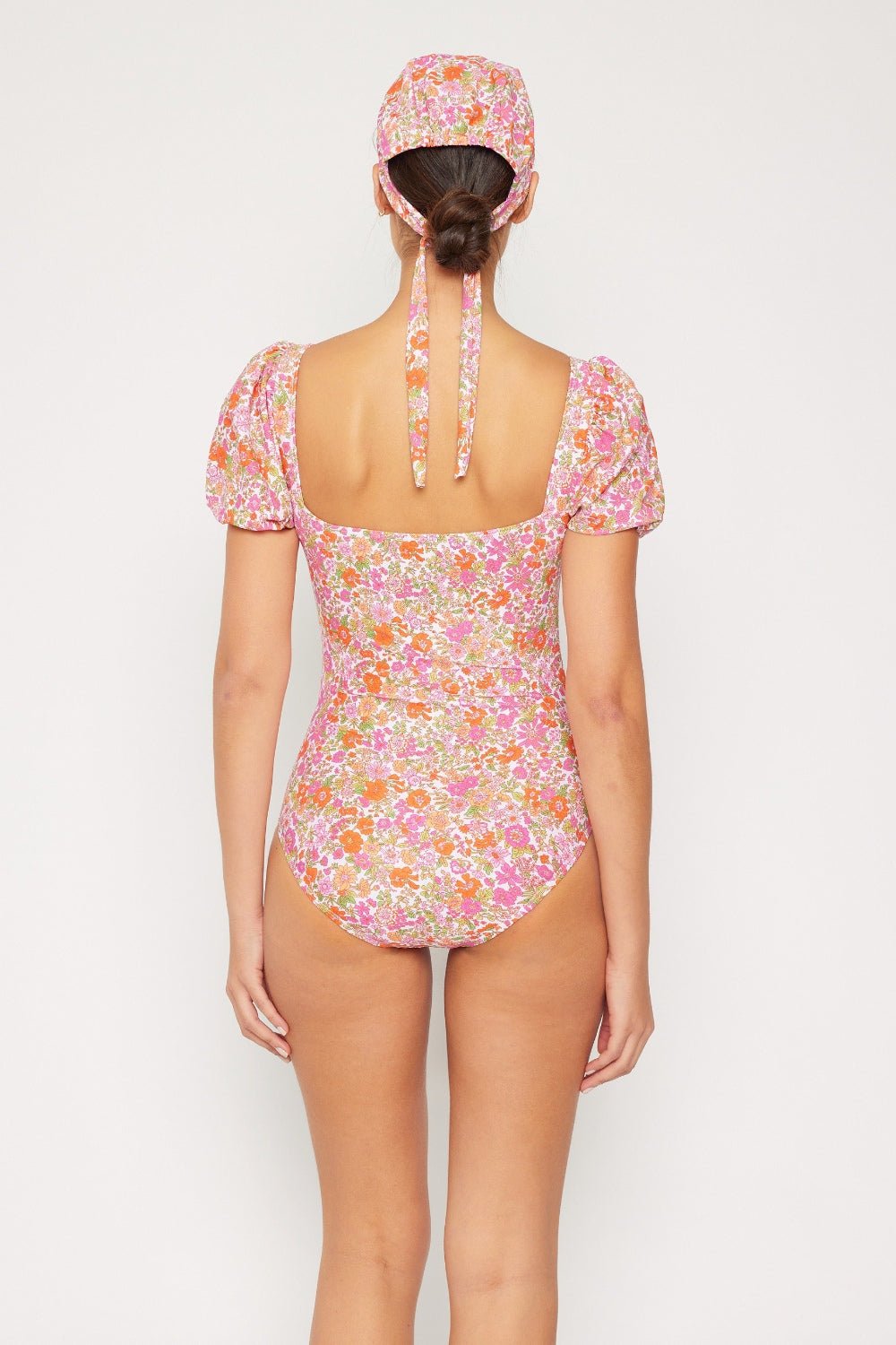 Marina West Swim Floral Puff Sleeve One - Piece - GlamBee Fashion