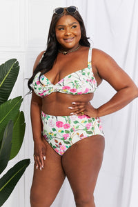 Thumbnail for Marina West Swim Take A Dip Twist High - Rise Bikini in Cream - GlamBee Fashion