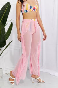 Thumbnail for Marina West Swim Take Me To The Beach Mesh Ruffle Cover - Up Pants - GlamBee Fashion