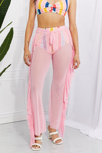 Thumbnail for Marina West Swim Take Me To The Beach Mesh Ruffle Cover - Up Pants - GlamBee Fashion