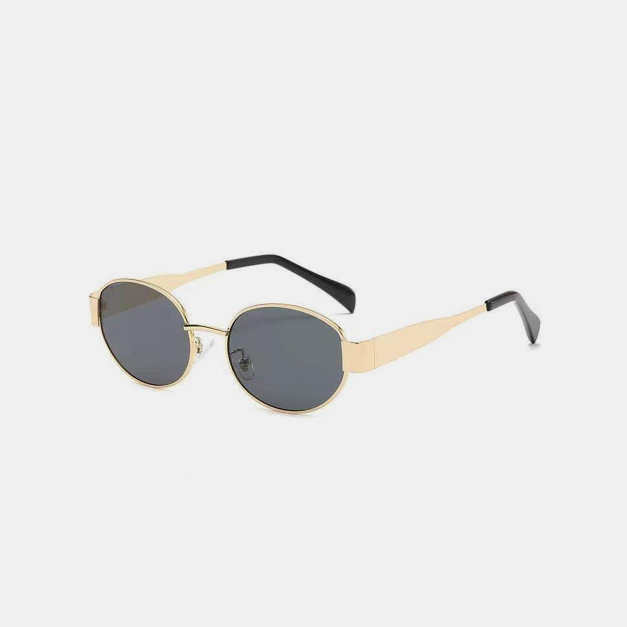 Metal Frame Oval Sunglasses - GlamBee Fashion