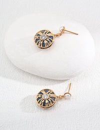 Thumbnail for Mystic Night: Black Pendant Pearl Earrings - GlamBee Fashion