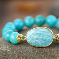 Thumbnail for Natural Stone Beaded Bracelet - GlamBee Fashion