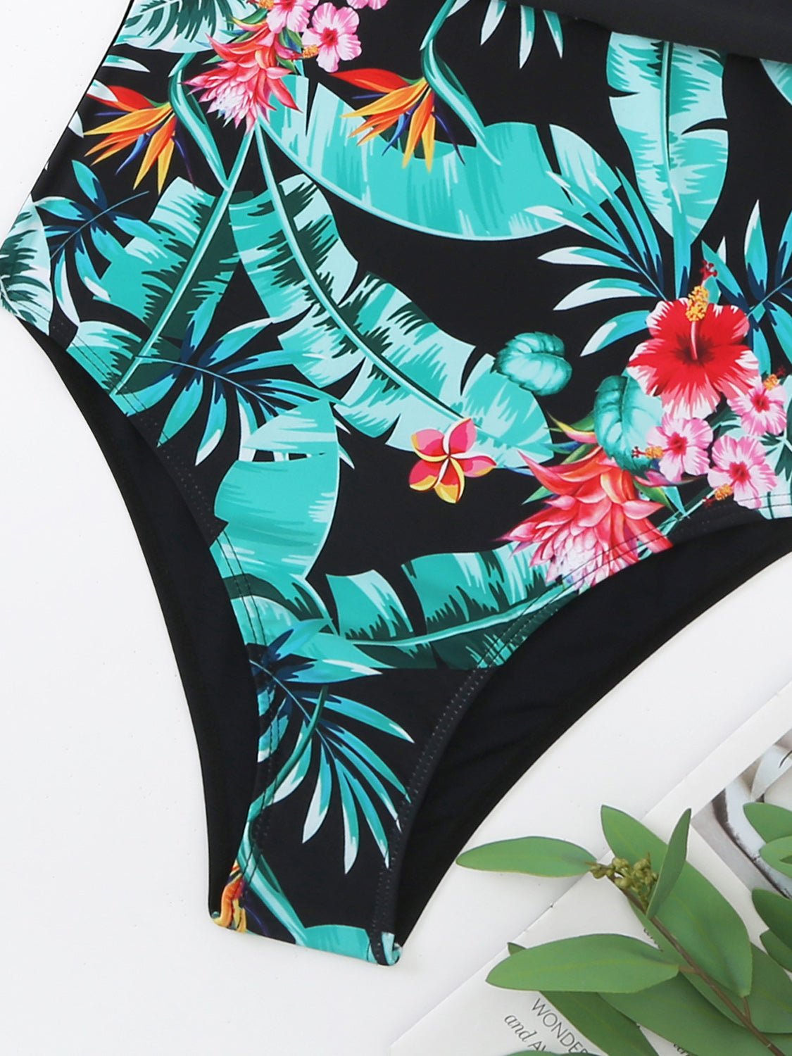 Printed Halter Neck One - Piece Swimwear - GlamBee Fashion