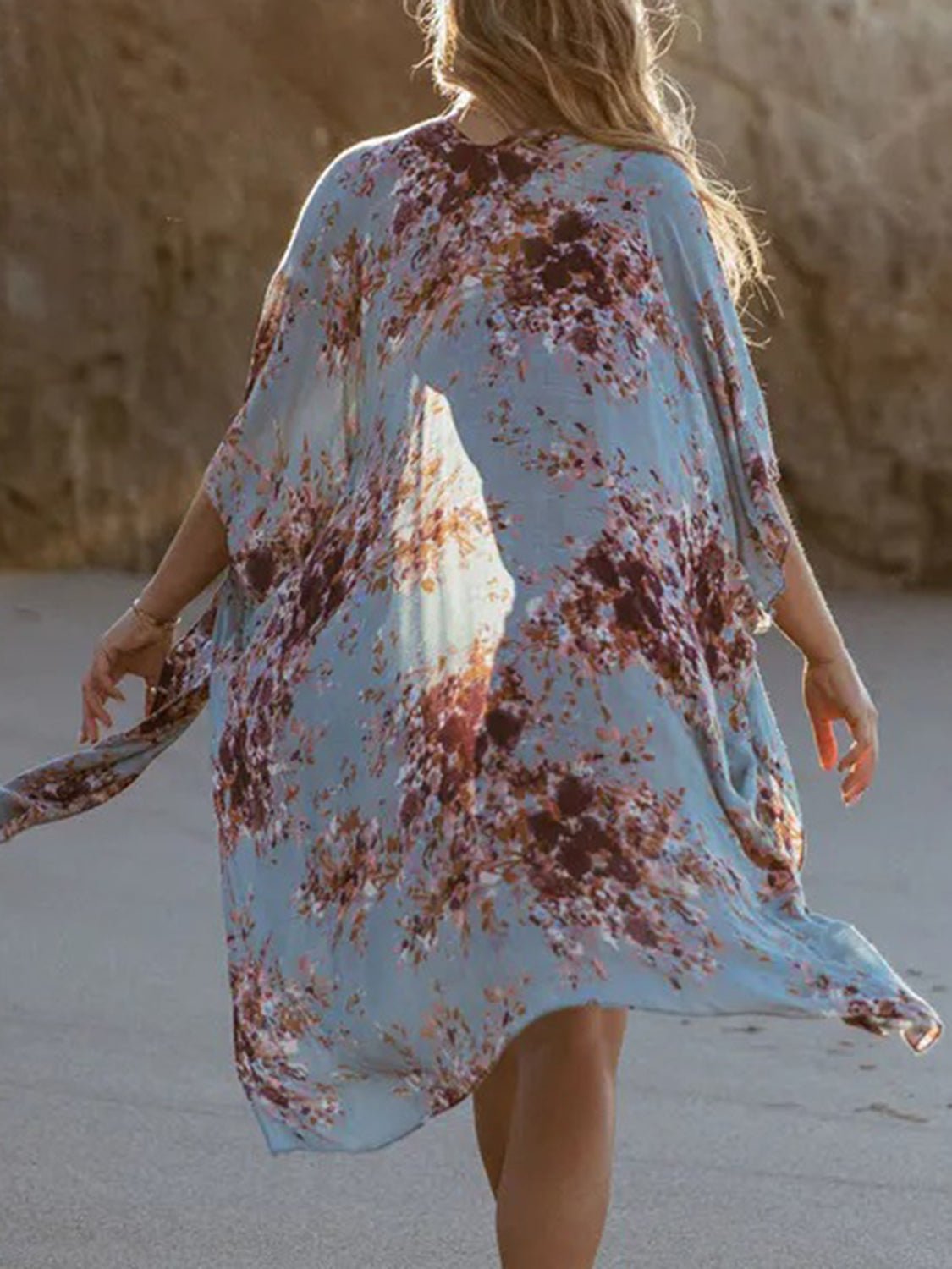 Printed Open Front Cover - Up - GlamBee Fashion