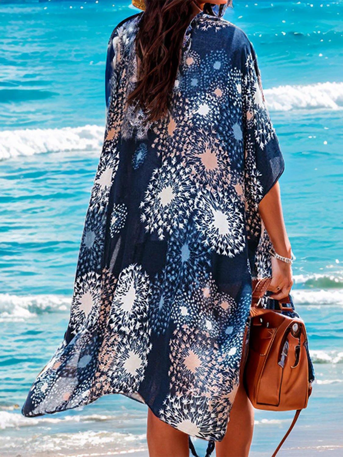 Printed Open Front Cover - Up - GlamBee Fashion