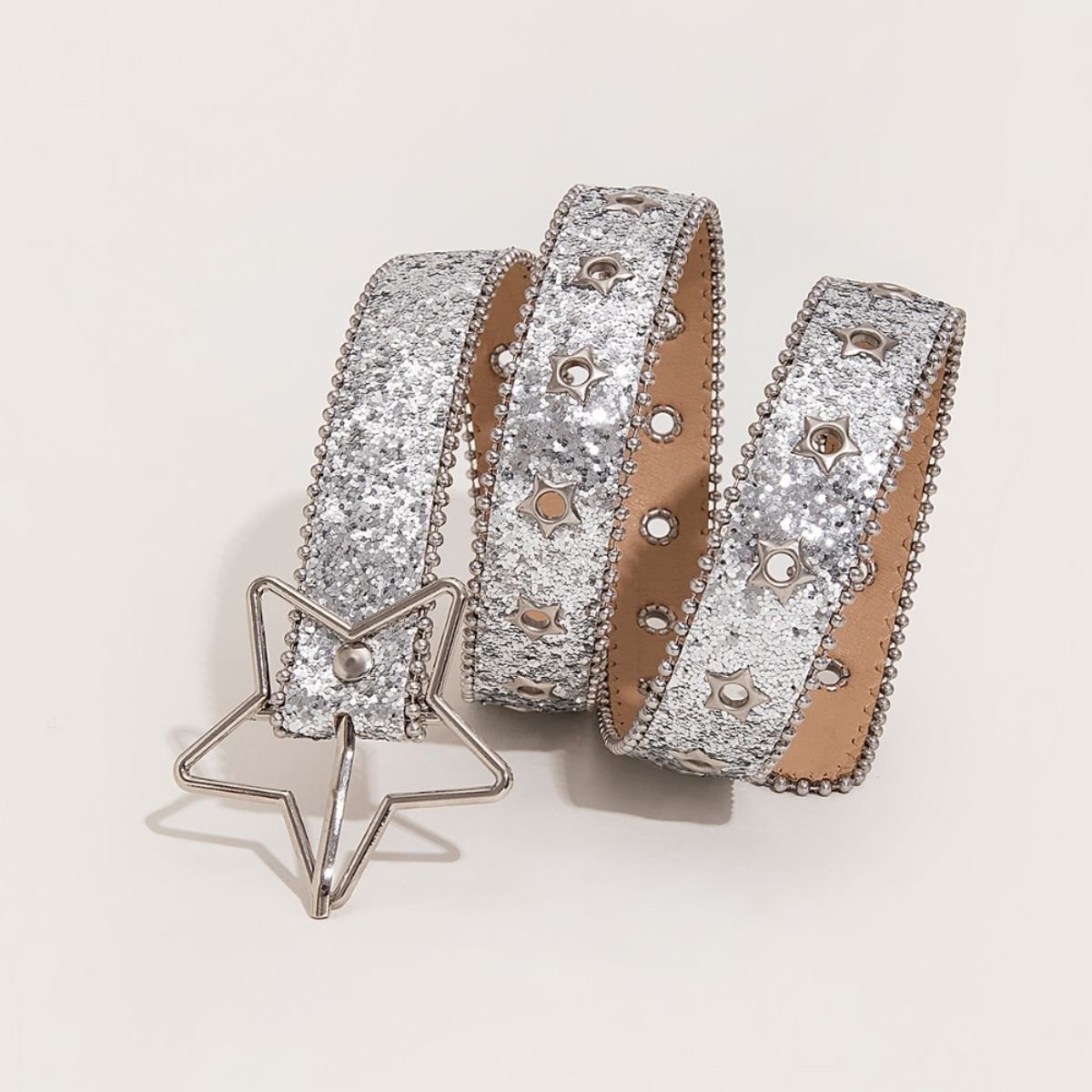 PU Leather Star Shape Buckle Belt - GlamBee Fashion