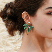 Thumbnail for Rice Bead Coconut Tree Earrings - GlamBee Fashion