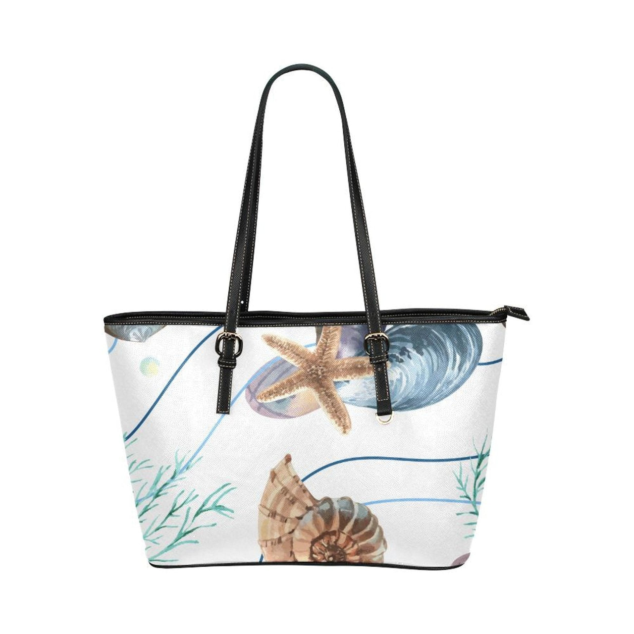 Sea Shell Beach Double Handle Handbag - GlamBee Fashion