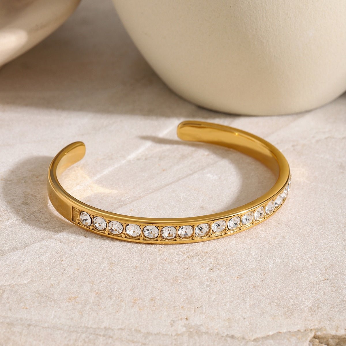 Stainless Steel Inlaid Zircon Bracelet - GlamBee Fashion