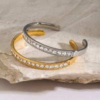 Thumbnail for Stainless Steel Inlaid Zircon Bracelet - GlamBee Fashion