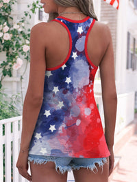 Thumbnail for Tie - Dye Scoop Neck Tank - GlamBee Fashion