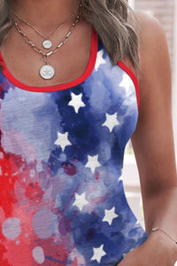 Thumbnail for Tie - Dye Scoop Neck Tank - GlamBee Fashion