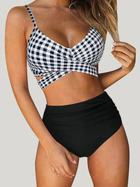 Thumbnail for Tied Printed Spaghetti Strap Two - Piece Swim Set - GlamBee Fashion