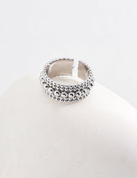 Thumbnail for Timeless Twist: Intricate Carved Vintage Silver Ring - GlamBee Fashion