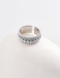 Thumbnail for Timeless Twist: Intricate Carved Vintage Silver Ring - GlamBee Fashion