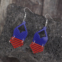 Thumbnail for US Flag Pattern Acrylic Earrings - GlamBee Fashion