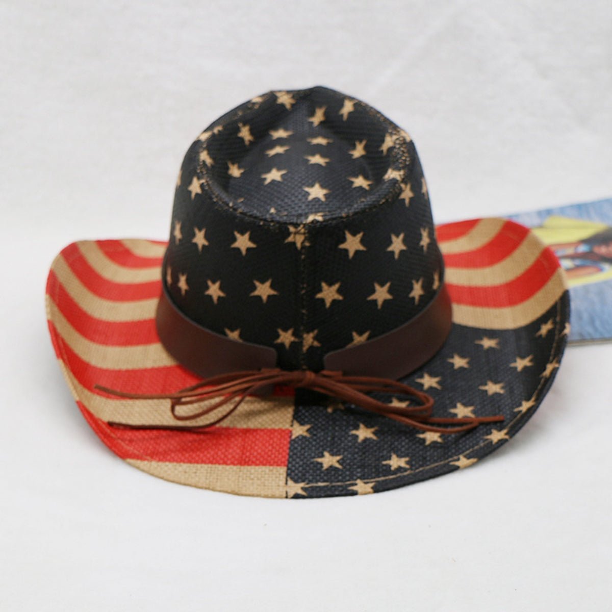 US Flag Print Paper Cloth Hat - GlamBee Fashion