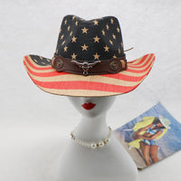 Thumbnail for US Flag Print Paper Cloth Hat - GlamBee Fashion