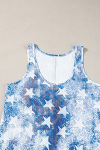 Thumbnail for US Flag Scoop Neck Tank - GlamBee Fashion