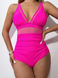 Thumbnail for V - Neck One - Piece Swimwear - GlamBee Fashion