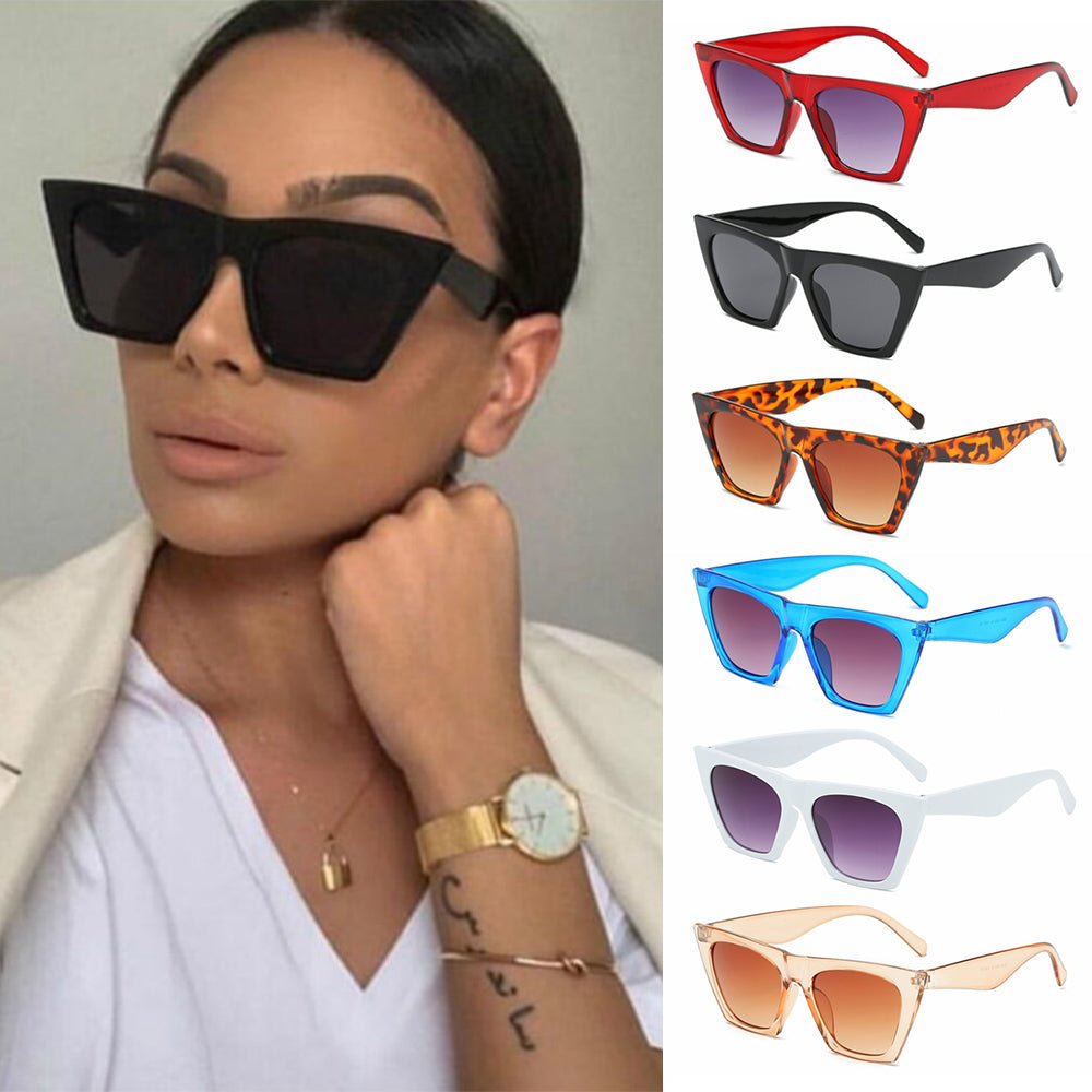 Vintage Oversized Sunglasses - Fashion UV400 Gradient Shades - GlamBee Fashion